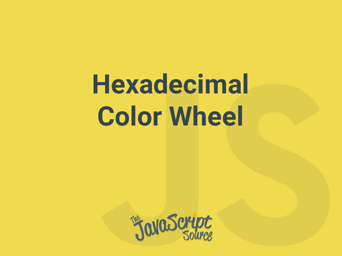 Hexadecimal Color Wheel