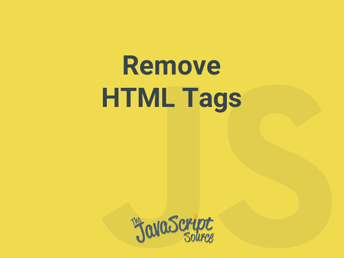 This function will remove all HTML tags from a string.