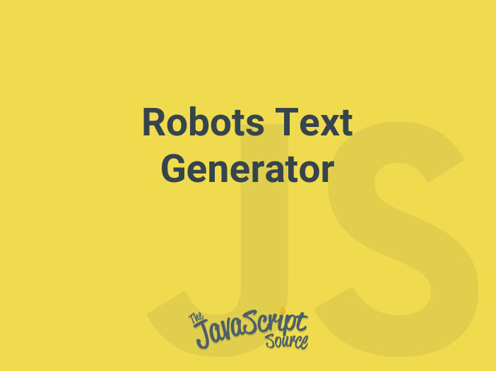 Robots Text Generator