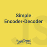 Simple Encoder-Decoder