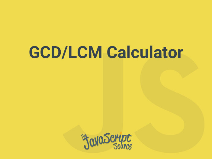GCD/LCM Calculator