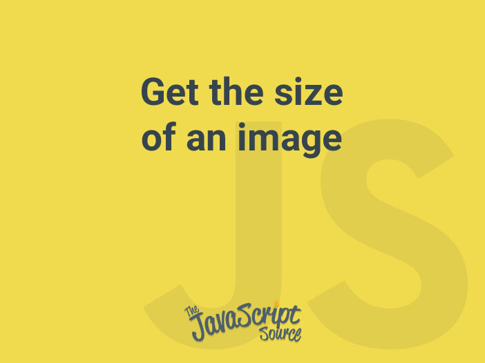 Get the size of an image