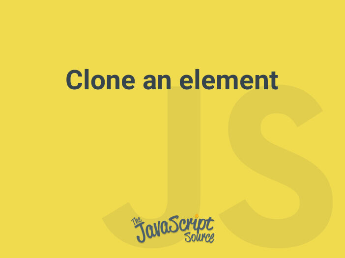 Clone an element