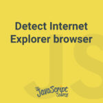 Detect Internet Explorer browser