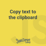 Copy text to the clipboard