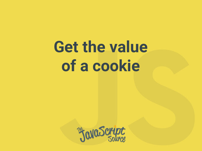 Get the value of a cookie