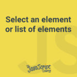 Select an element or list of elements