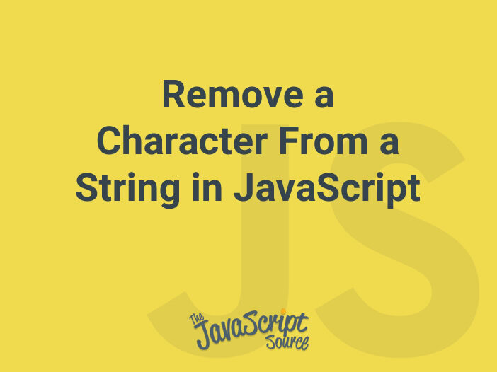 String Remove In Javascript