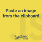 Paste an image from the clipboard
