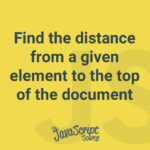 Find the distance from a given element to the top of the document