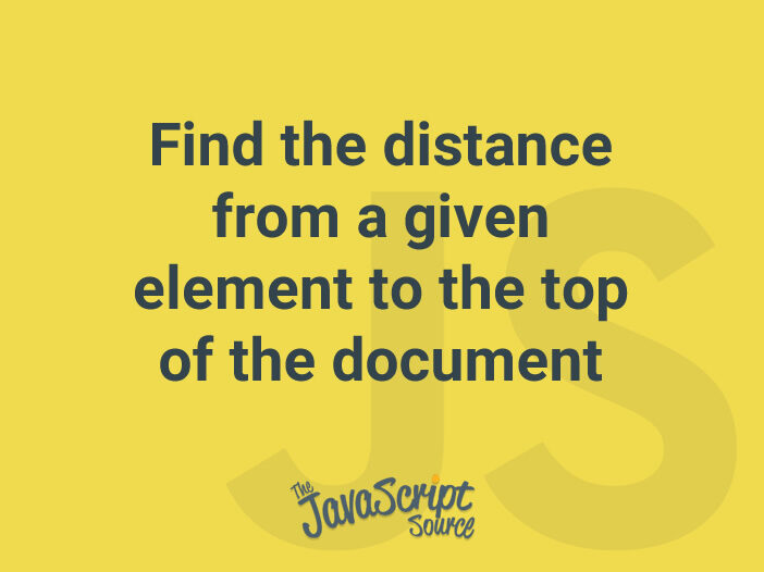 Find the distance from a given element to the top of the document