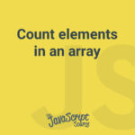 Count elements in an array