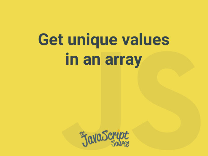 get unique values from list javascript