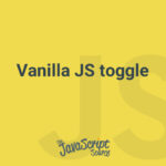 Vanilla JS toggle