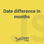 Date difference in months